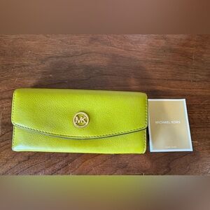 Michael Kors Lime Green Wallet